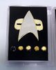 Star Trek Deep Space 9/Voyager Metal Communicator Pin & Rank Pip Set of 6