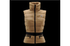 Moncler Women Down Vest Belted Khaki