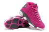 Women Jordan Suede Basketball Shoes : Pink/Gray - Nike Air Jordan 13