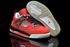 Kids Jordans"Toro Bravo" Shoes 4(IV) Nike Basketball Shoes Fire Red and White and Black