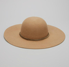 бежевая/коричневая фетровая шляпа