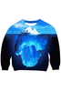 ROMWE Iceberg Print Long-sleeved Sweatshirt