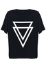 Double "Inverted Triangle" Black T-shirt