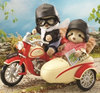 Sylvanian Families. Набор   "мотоцикл с коляской и   два мотоциклиста"