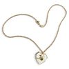Nomination Necklace, Style PERSIA with white enamel heart motif and chain