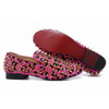 Christian Louboutin Rollerboy Spikes Mens Flat Shoes Leopard Red