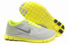 Womens Nike Free 4.0 V2 Wolf GreyYellow-Volt Running Shoe