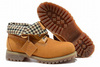 timberland roll top mens waterproof boots wheat checked