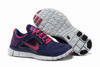 Nike Free Run 3 Running Shoe Night Blue Pure Platinum Fireberry Womens