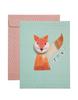 открытка с лисой