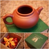 Заварочный глиняный чайничек с чашечками