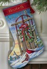 Christmas Sled Stocking-08819 Dimensions