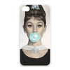 Case for iPhone 5 Audrey Hepburn with bubble gum