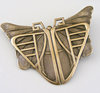 Brooch Pin - Art Deco Butterfly -Vintage Brass - Large Coat Brooch - Handmade