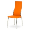 3 стула. Металлические ножки, оранжевое основание.