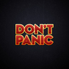 Полотенце с надписью "Don't panic!"