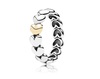 Pandora, кольцо из серебра в виде соединенных сердечек, с золотом 585, №190898