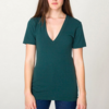 AA jersey short sleeve deep v-neck in forest