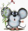 Мышка с цветком