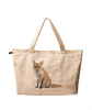 Predator Animals Vintage Beige Heavy Weight Canvas Handmade Tote Bag Shopper