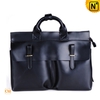 Men Black Leather Briefcase Business Bag CW914132