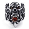 Angel Wing Skull Head Men Ring