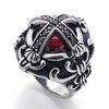 Red Ruby Cross Men Ring