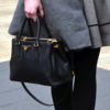small prada saffiano lux double-zip bag