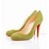 Christian Louboutin Ron Ron 100mm Suede Pumps Chartreuse