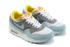 Air Max I with Features Grey - Yellow & Blue Ladies Size Runner Shoes