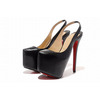 Red Bottom Christian Louboutin Dafsling 160mm Leather Slingbacks Black