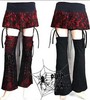 Lolita Satin Dragons Mini Skirt Leg warmer
