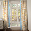 Yellow and White Chevron Window Treatments/ Curtains