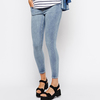 ASOS Skinny Ankle Grazer Jean In Aqualine Blue