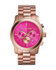 Michael Kors Oversize Rose Golden Stainless Steel Runway Chronograph Watch