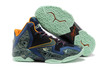 "Laser Graffiti" Mens Nike LeBron XI 11 Air Max Navy Blue/Green/Black and Orange Colorway Sneakers