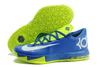 "Superhero" Nike Zoom KD 6 In Game Royal/Metallic Silver & Lime Green Design Mens Shoes