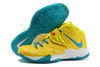 LeBron James Sports Sneakers for Men Soldier VII - Color: Jade Blue/White/Yellow