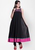 black solid anarkali