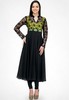 black embroidered anarkali kurta