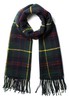 Scotland Check Fringe Scarf in Green