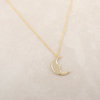 GoldCrescent Moon Necklace