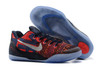 Nike "Philippines" Low Kobe 9 EM Premium Men Size Training Shoes in Color Laser Crimson/Reflective Silver and Obsidian