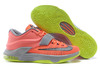 Nike Kevin Durant Sneakers KD 7 "DMV" Bright Mango with Space Blue/Light Magnet Grey/Volt Colors for Men