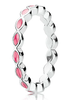 Pandora кольцо из серебра с розовой эмалью