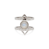 ATHENA RING WITH RAINBOW MOONSTONE