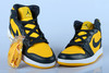 Men Size Nike Basketball Trainers with Black Yellow and White- Air Jordan 1