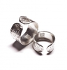 Фаланговые кольца из комплекта "Зеркала" от Amorem, серебро