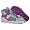 Supra Skytop Silver Grey Purple Sneakers