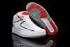 Chicago Bulls Retro Jordan 2 "White Varsity Red" Mens Shoes in White/Black/Varsity Red/Cement Grey Color
